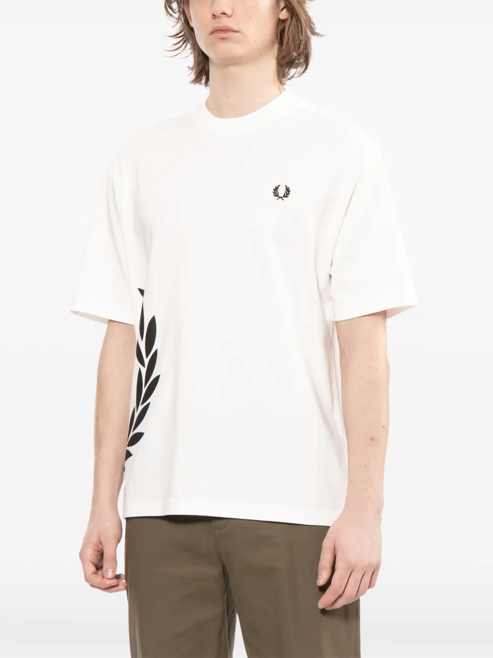  Fred Perry Crew Neck T-shirt - Neutrals 