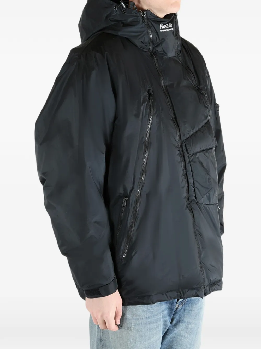 Neighborhood x Nanga jack met capuchon en rits Zwart