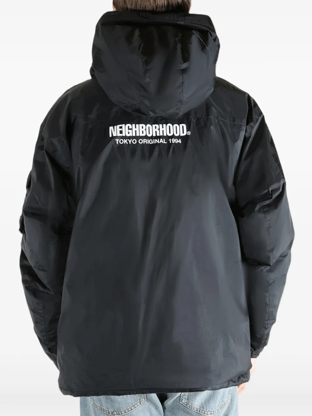 Neighborhood x Nanga jack met capuchon en rits Zwart