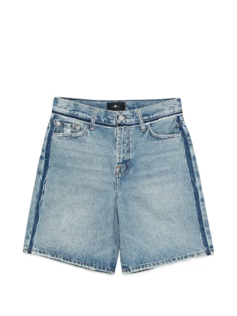 7 For All Mankind denimshorts med stribe