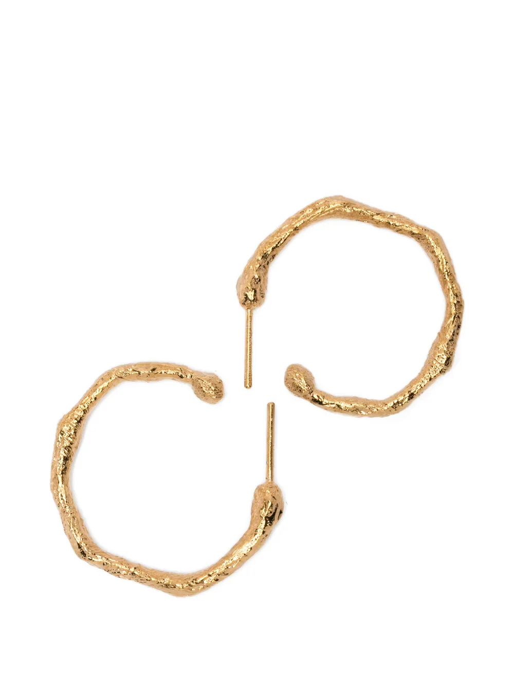  Forte Forte Textured Hoop Earrings - Gold 