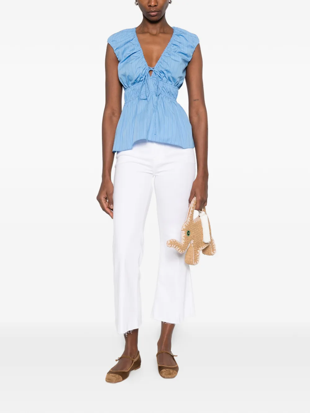  7 For All Mankind Dojo Soleil Trousers - White 