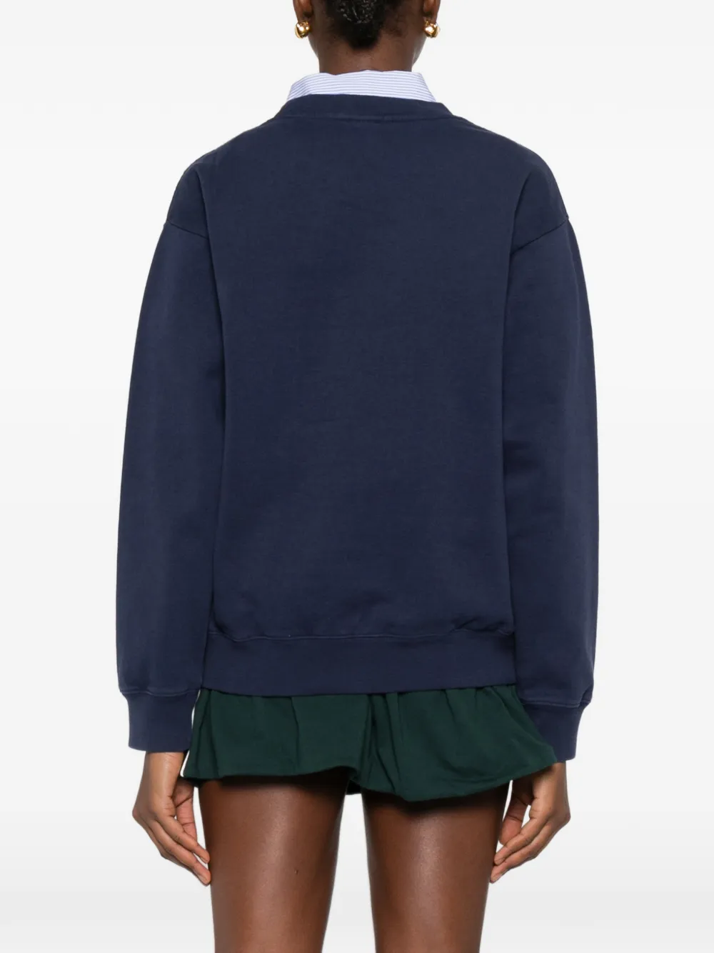 Sporty & Rich Sweater met logo Blauw