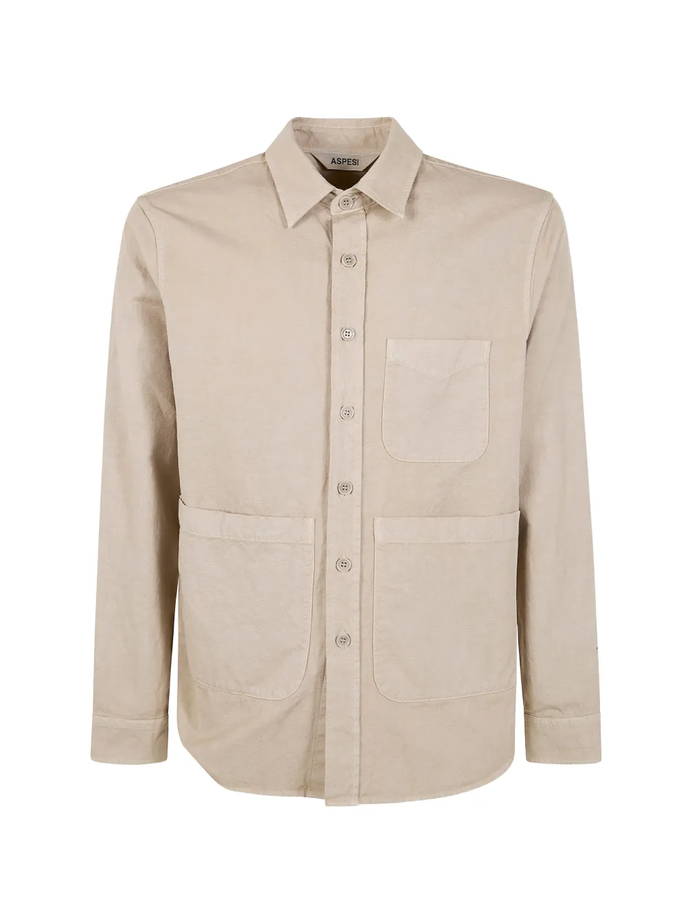 ASPESI buttoned pocket shirt - Toni neutri