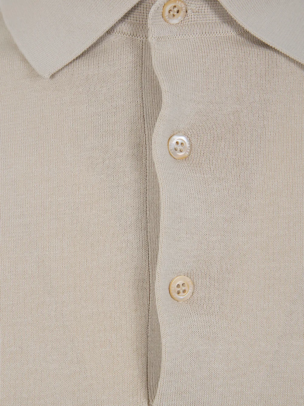  Aspesi Short-sleeve Buttoned Polo Shirt - Neutrals 