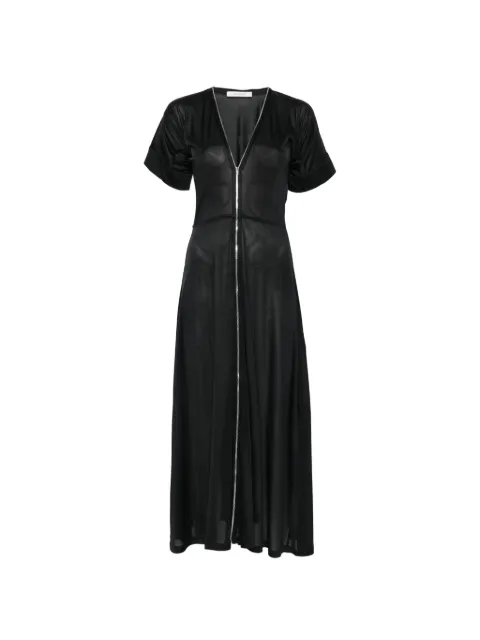 LEMAIRE V-neck zipped midi dress