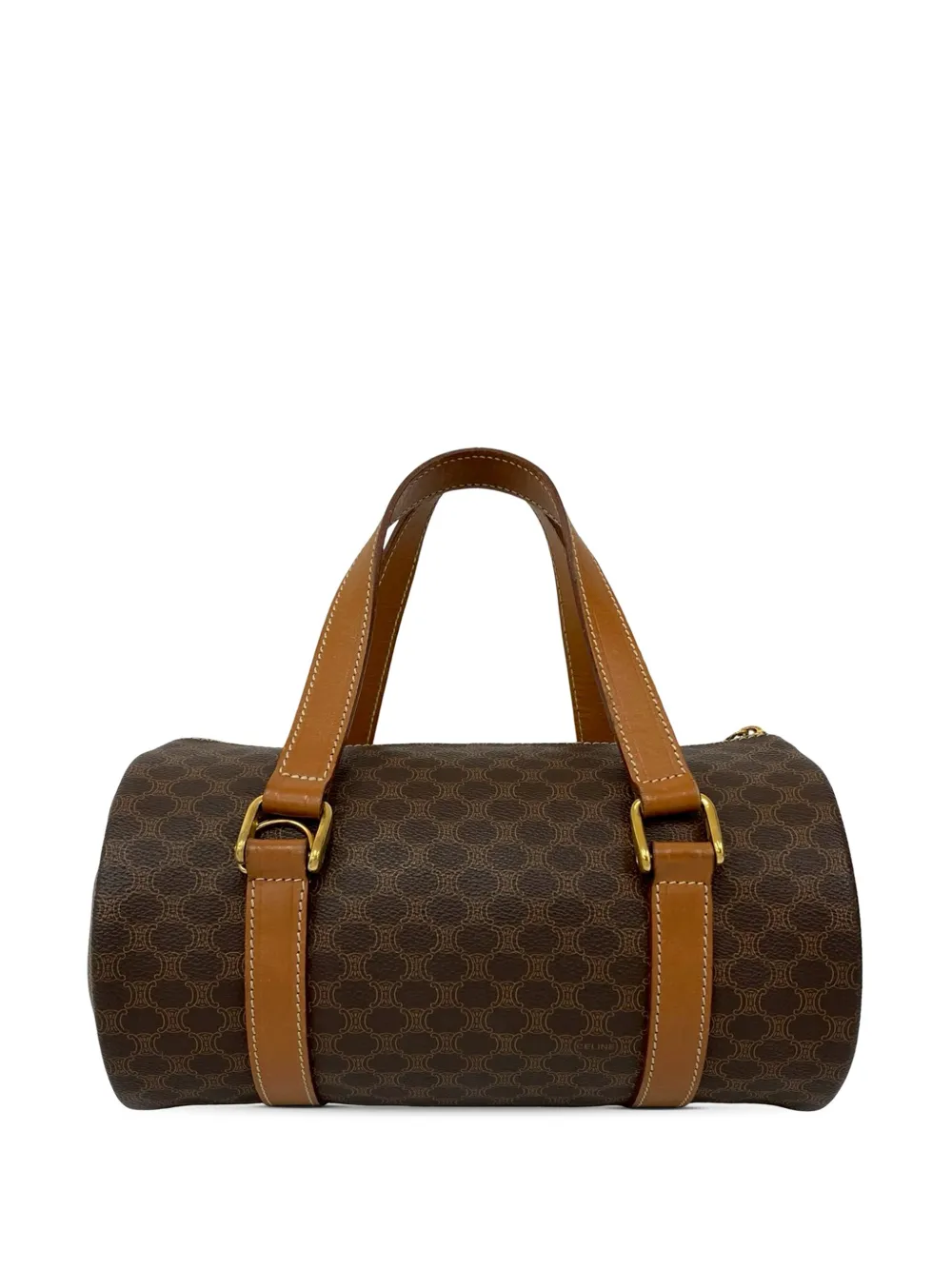 Celine Pre-Owned 1980-1990 Macadam Coated Canvas Boston Bag