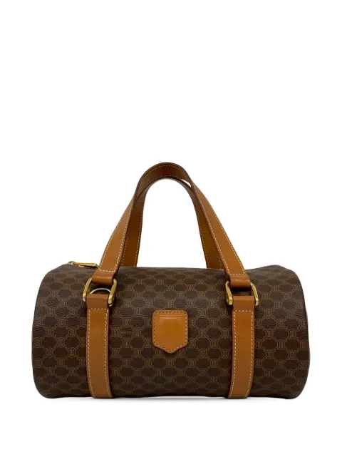 Celine Pre-Owned 1980-1990 Macadam Coated Canvas boston bag