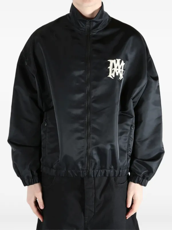 AMIRI zip-fastening logo-print Jacket | Black | FARFETCH JO