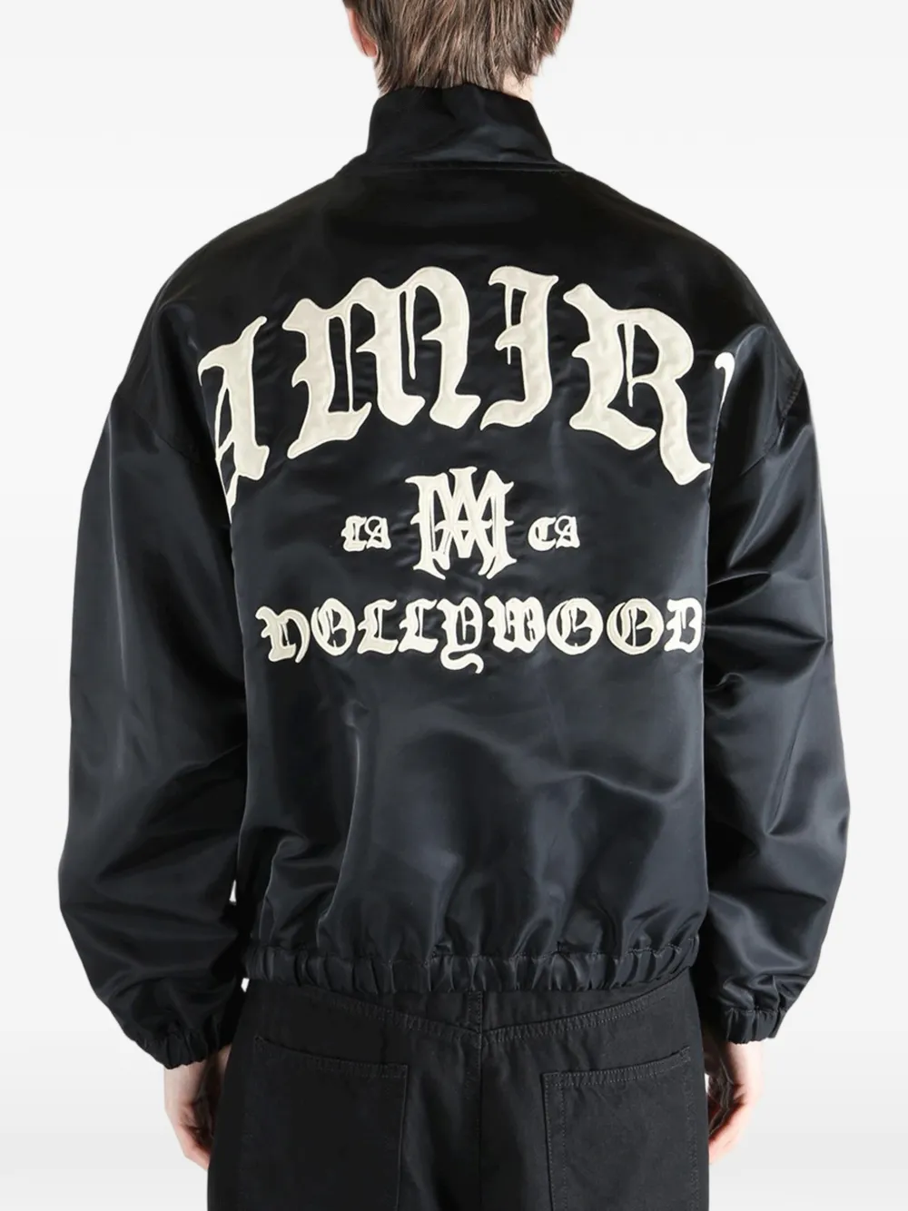 AMIRI zip-fastening logo-print Jacket | Black | FARFETCH JO