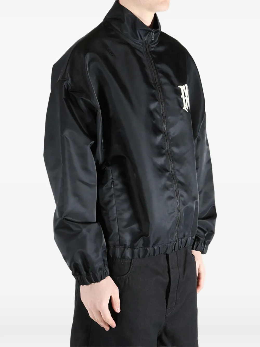  Amiri Zip-fastening Logo-print Jacket - Black 