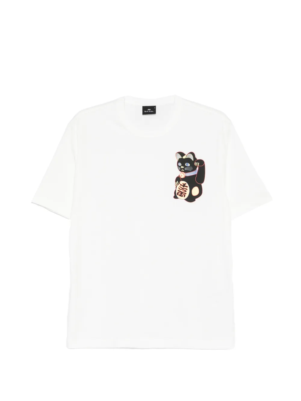 PS Paul Smith T-Shirt mit Katzen-Print - Weiß