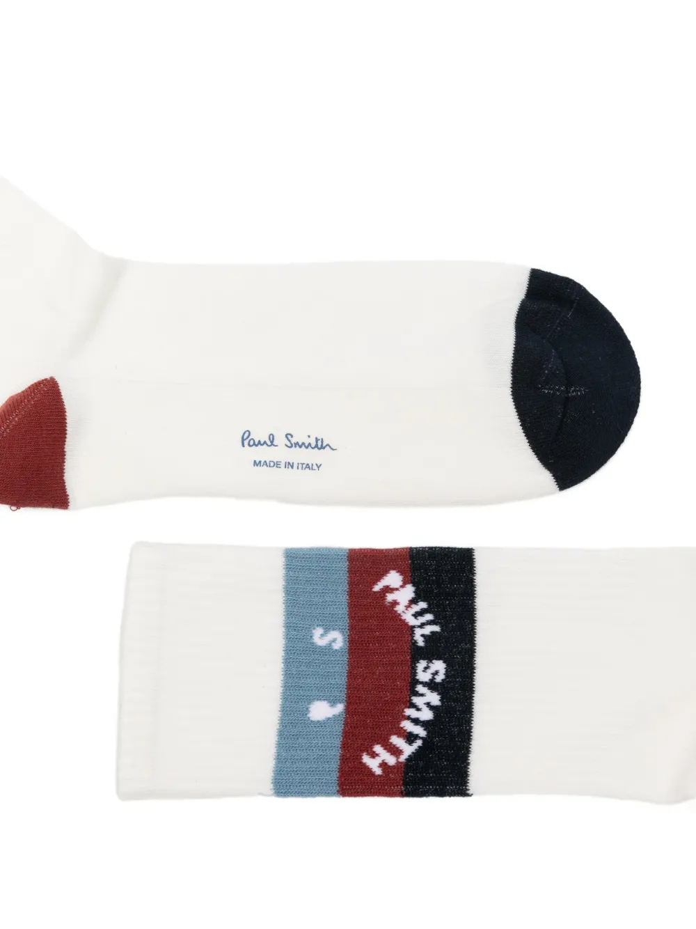  Paul Smith Milo Logo-stripe Socks - White 