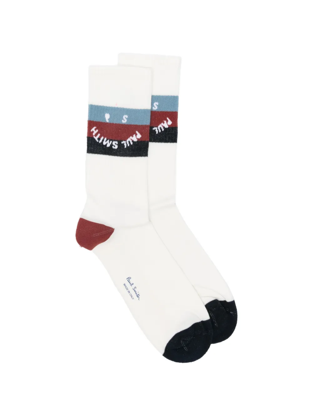 Paul Smith Milo Socken mit Logo-Streifen - Weiß