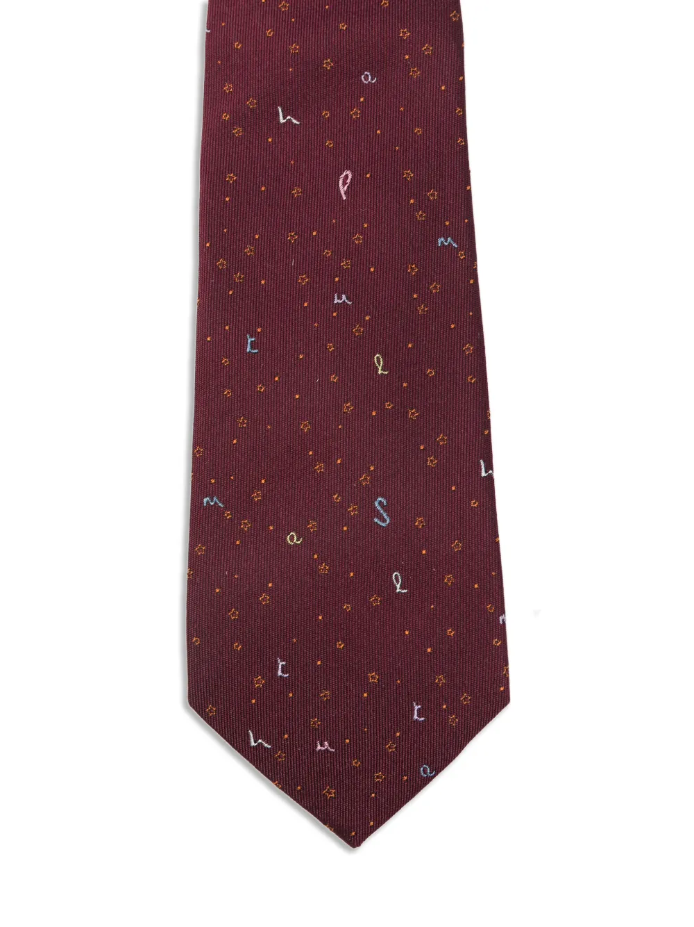 Paul Smith Star Logo Silk Tie - Red 