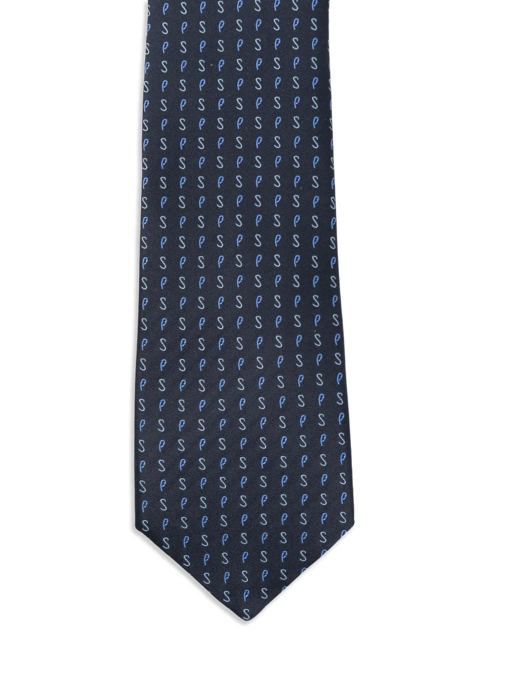  Paul Smith Logo Silk Tie - Blue 