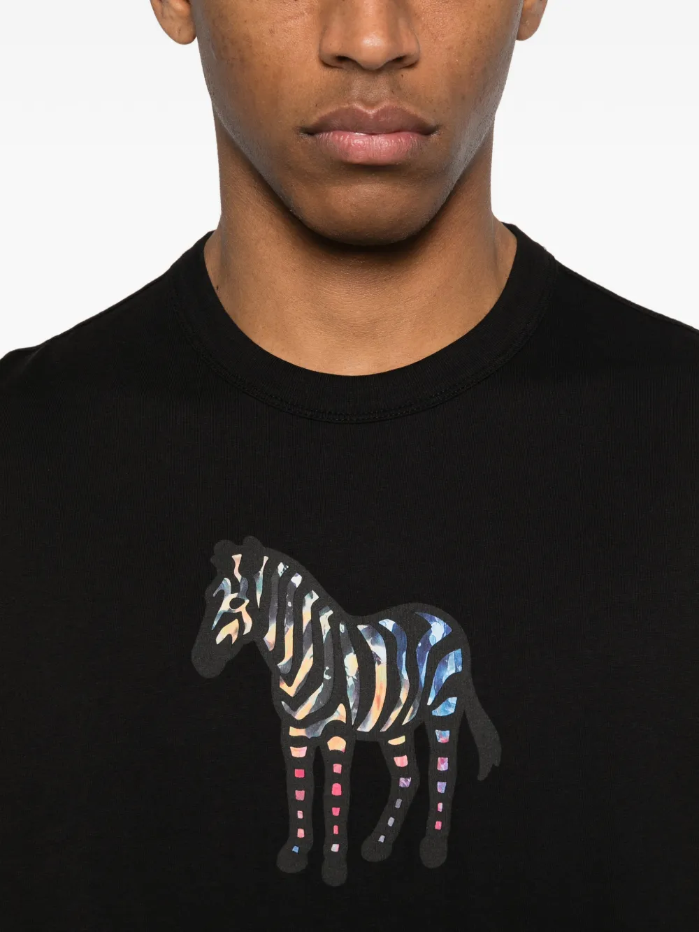 PS Paul Smith T-shirt met zebraprint Zwart