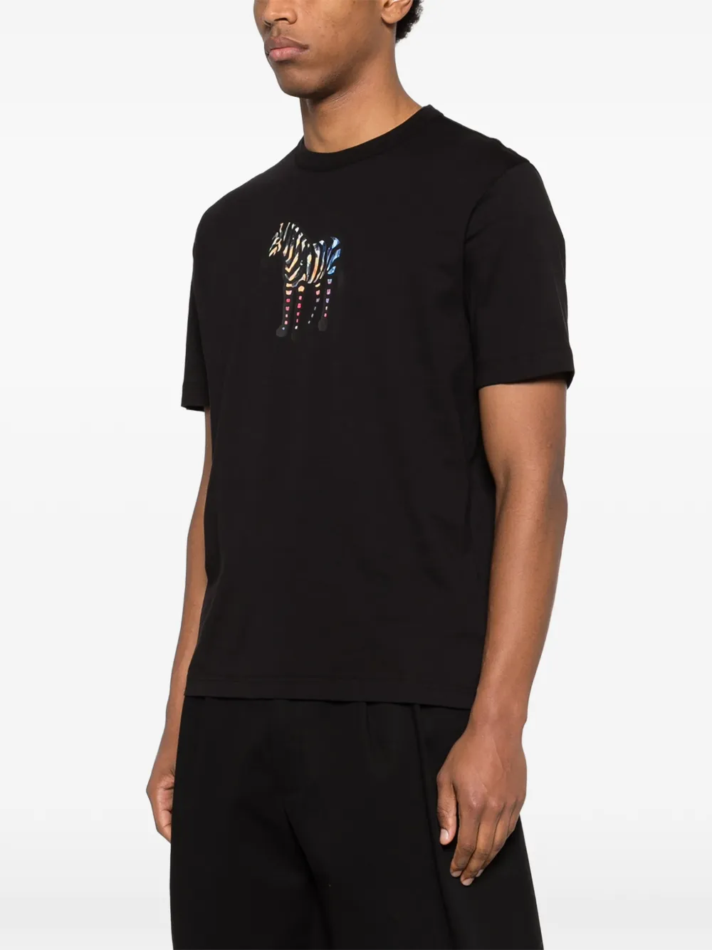 PS Paul Smith T-shirt met zebraprint Zwart