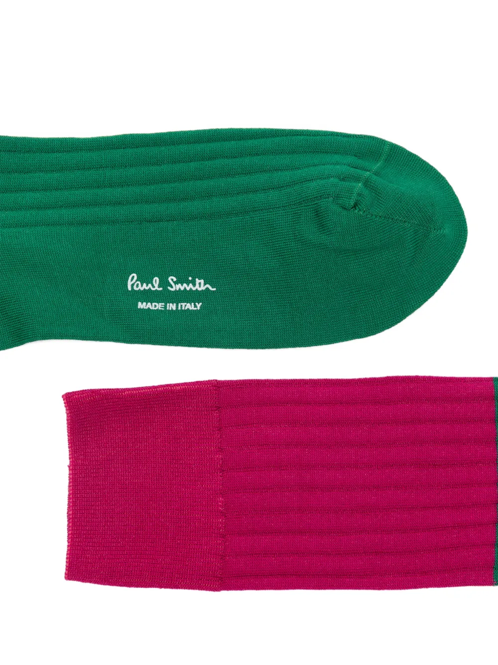  Paul Smith Candles Ribbed Socks - Green 