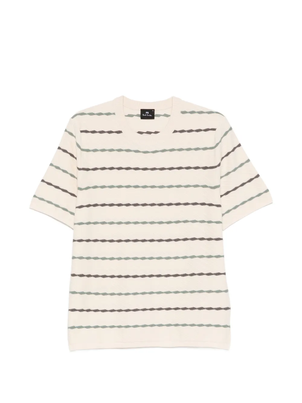 PS Paul Smith T-shirt a righe - Toni neutri