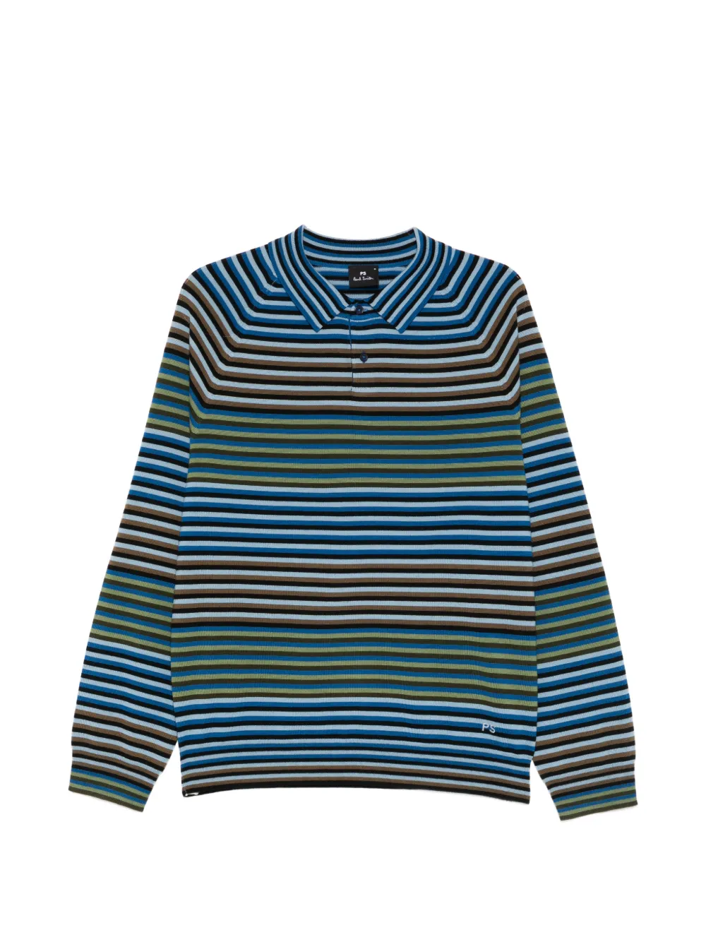 PS Paul Smith Maglione a righe in stile polo - Blu
