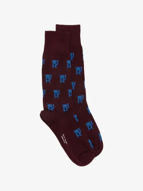 Paul Smith 미로 캣 프린트 양말
