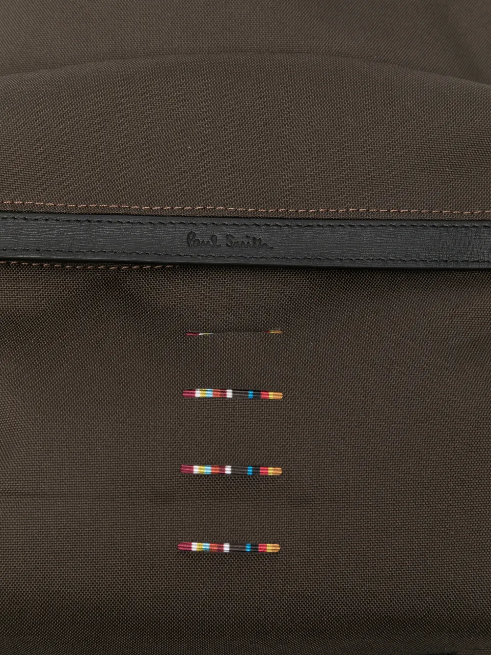 Paul Smith Rugzak met leren afwerking Groen