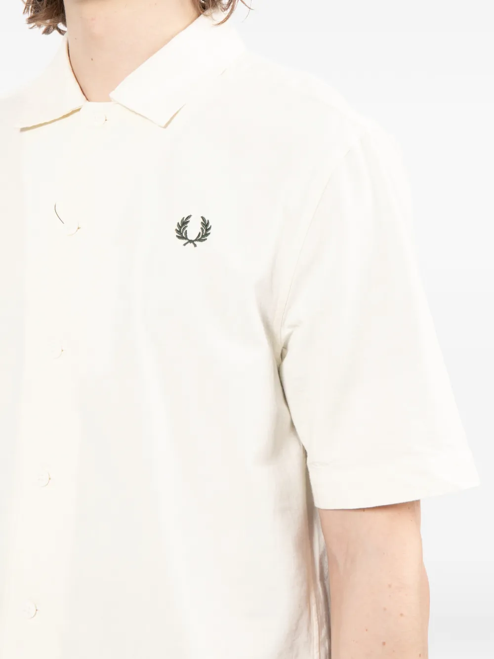 Fred Perry Overhemd met korte mouwen Beige