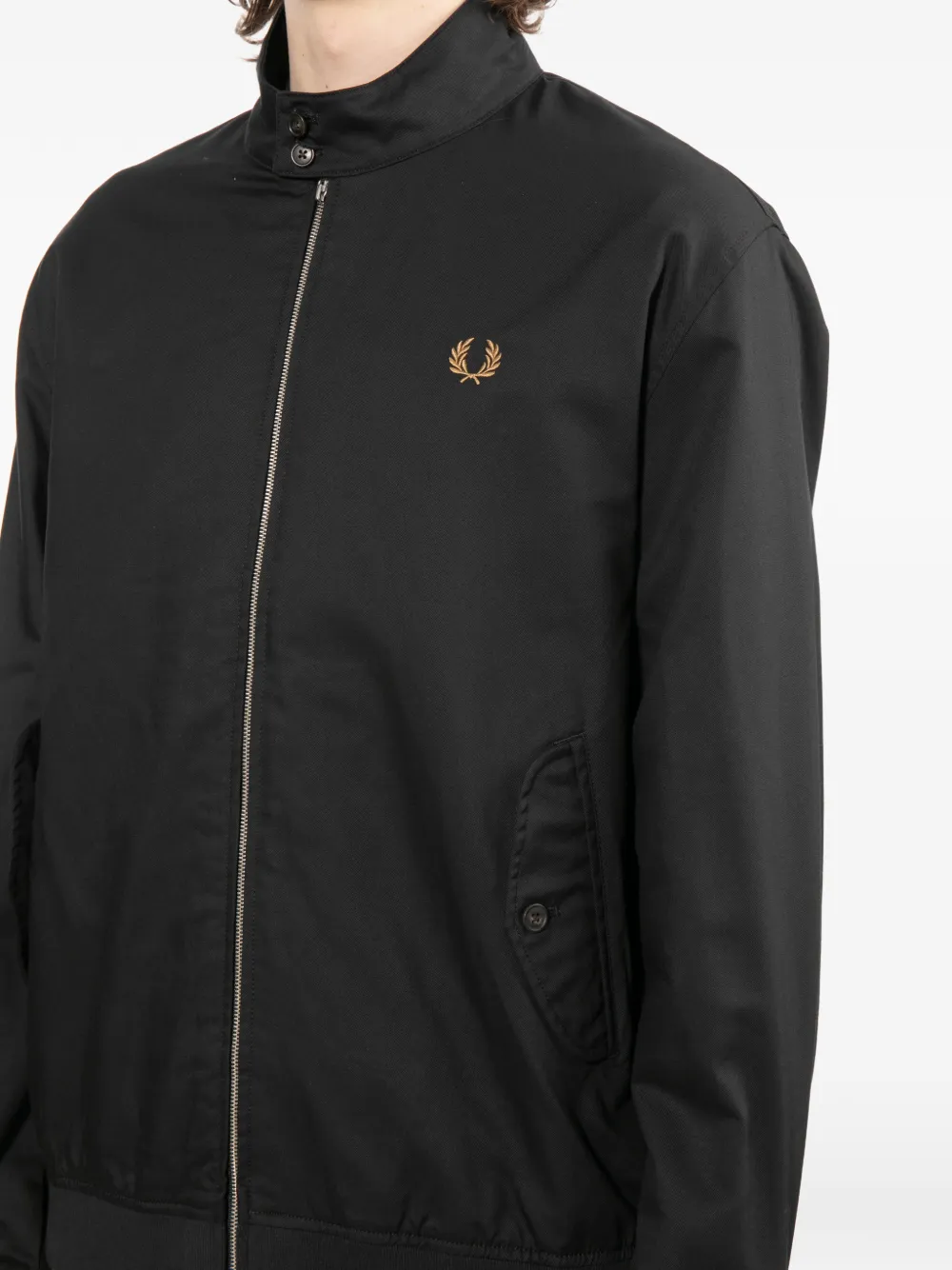 Fred Perry Jack met geborduurd logo Zwart
