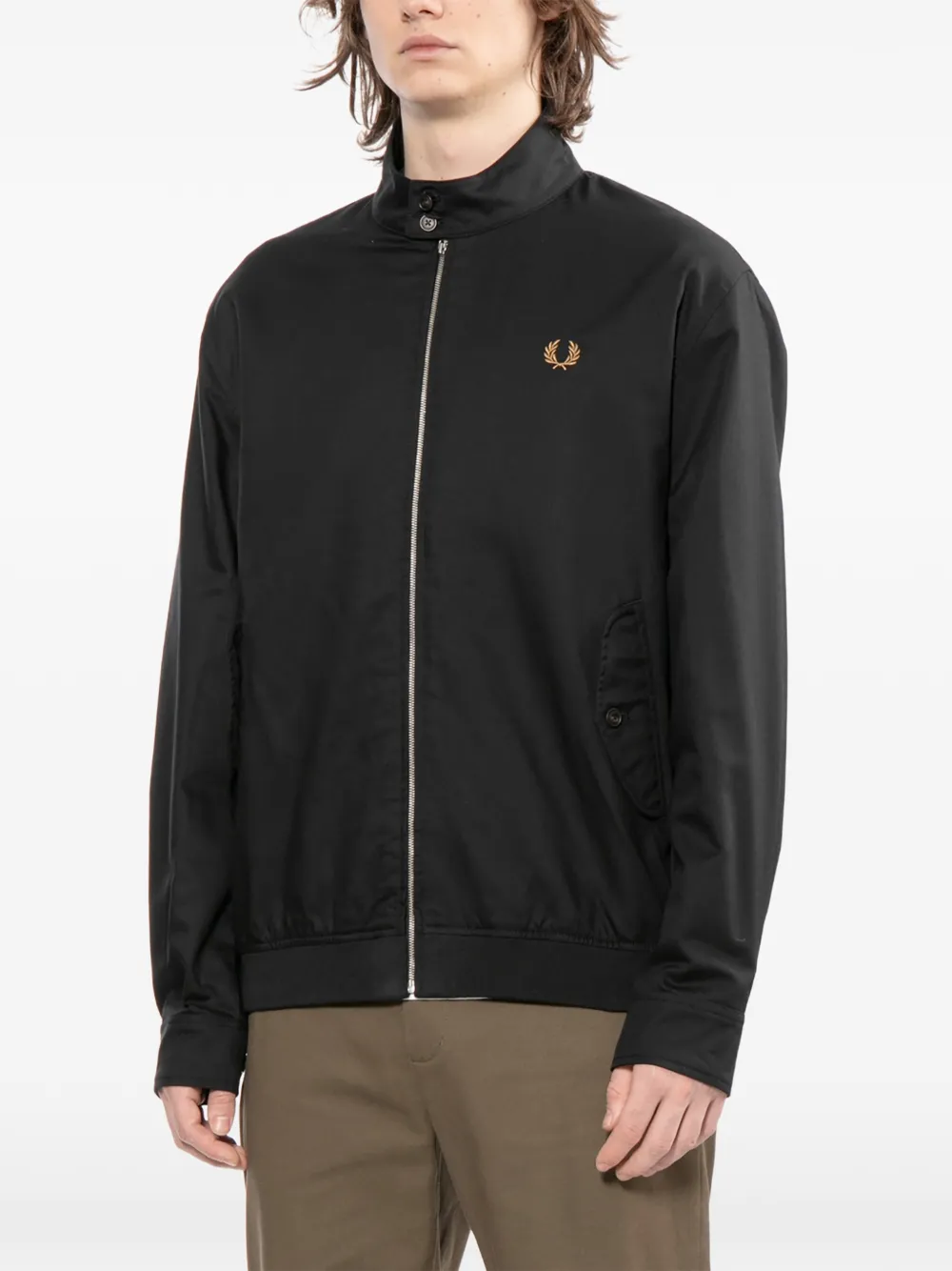 Fred Perry Jack met geborduurd logo Zwart