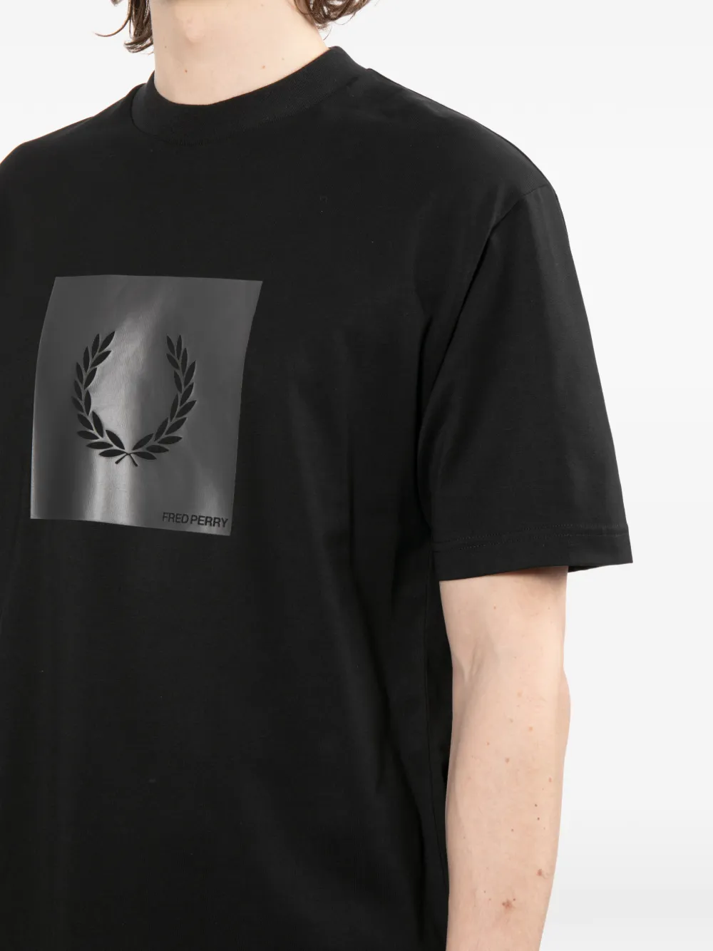 Fred Perry T-shirt met ronde hals Zwart