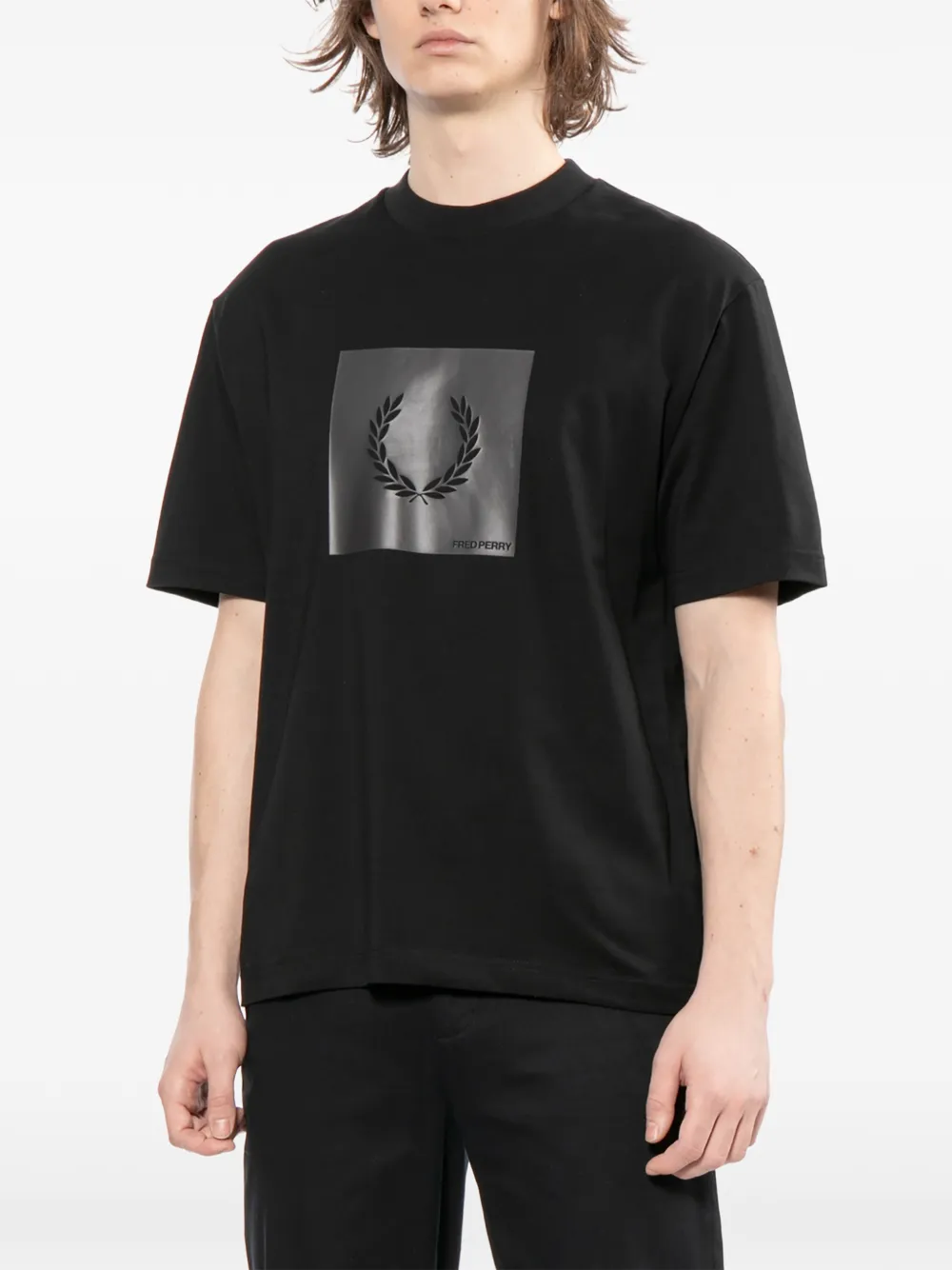 Fred Perry T-shirt met ronde hals Zwart