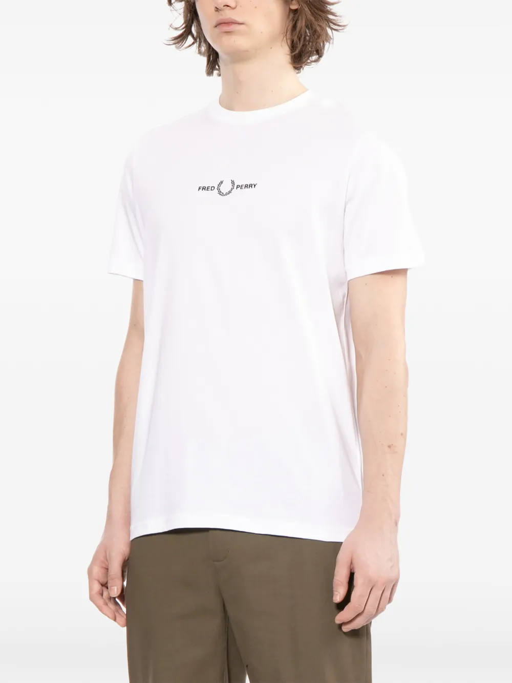 Fred Perry T-shirt met ronde hals Wit