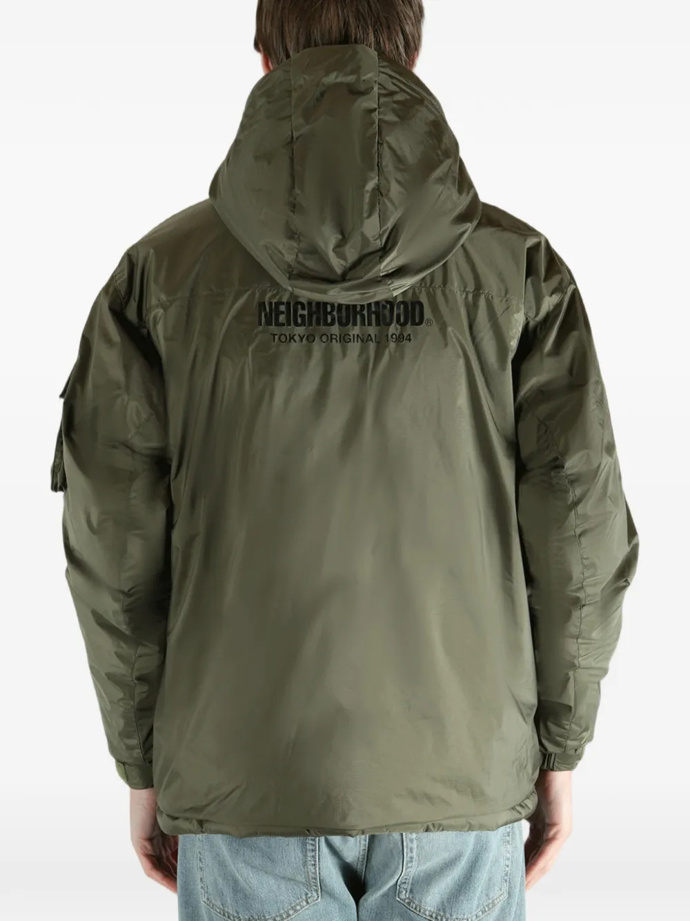 Neighborhood x Nanga jack met capuchon en rits Groen