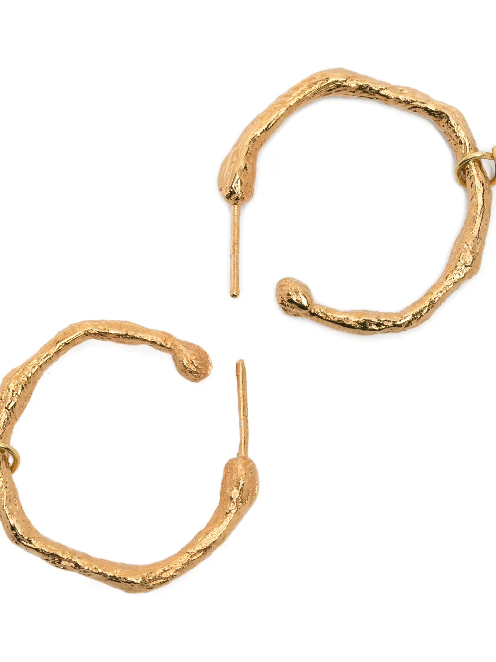 Heart-Charm Hoop Earrings