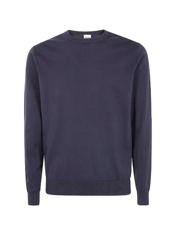 ASPESI Round-neck Sweatshirt in Blue