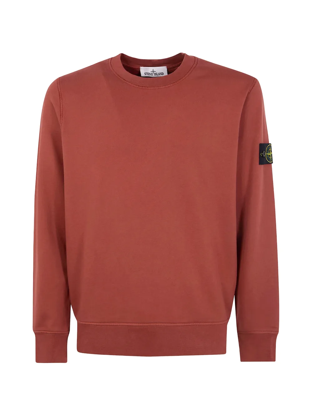 Stone Island long-sleeve logo-patch sweatshirt - Rosso