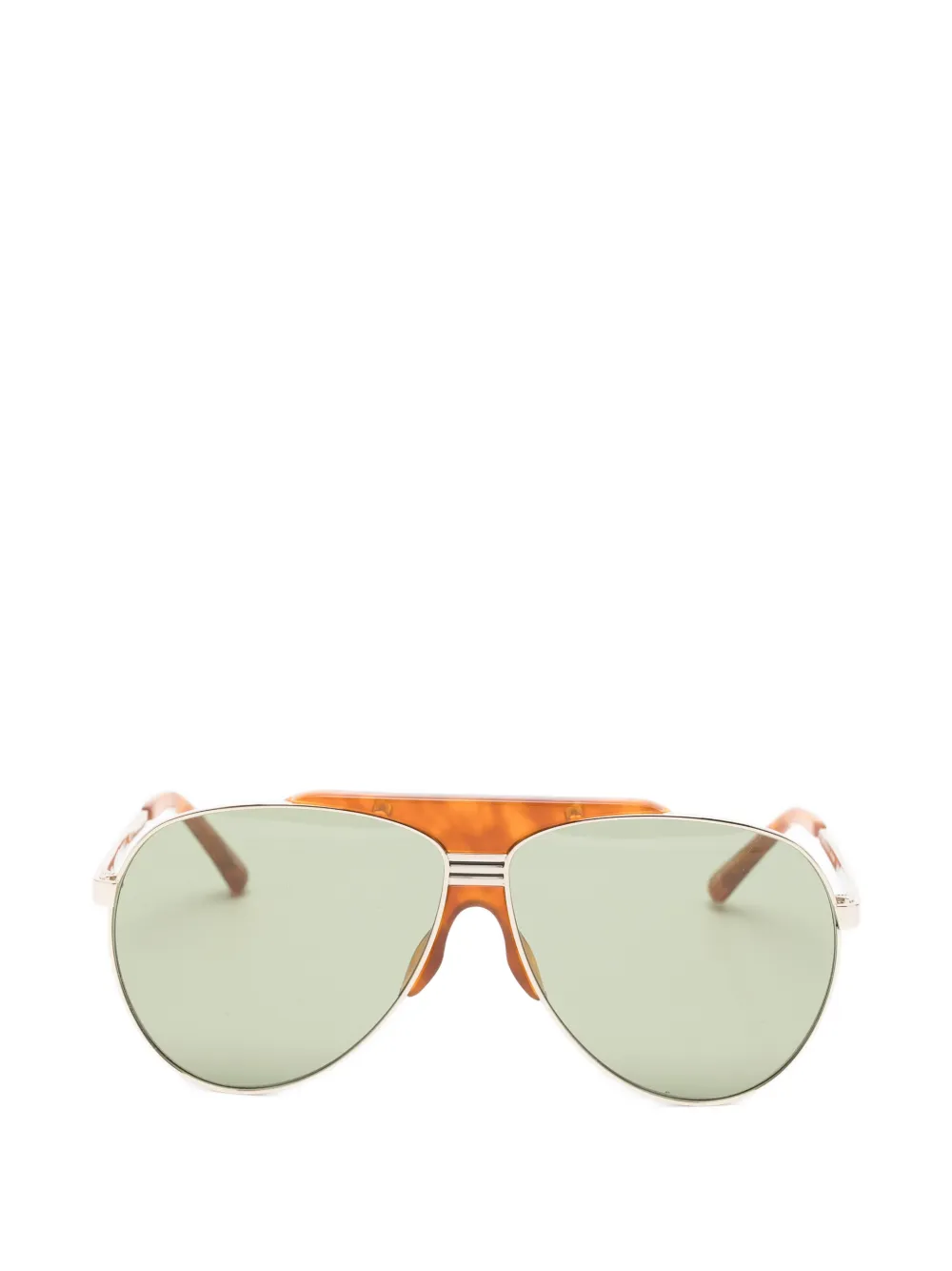The Attico x Linda Farrow Amelia pilot-frame sunglasses - Oro