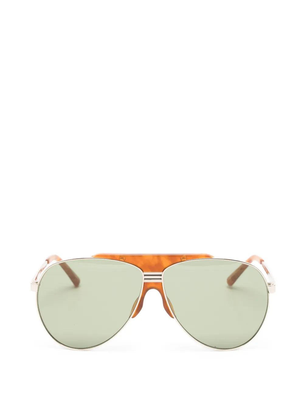 The Attico x Linda Farrow Amelia pilot-frame sunglasses - Oro