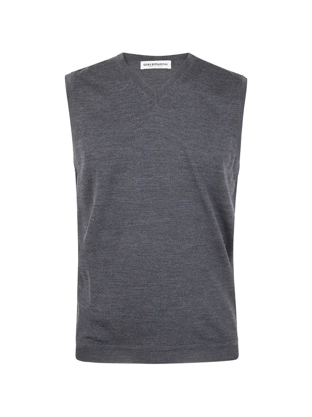 GOES BOTANICAL V-neck sleeveless vest - Grigio