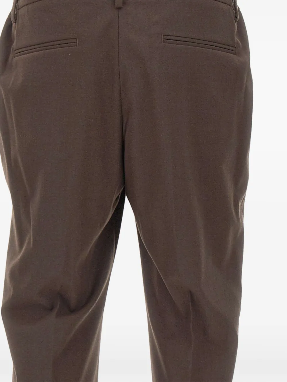 DEVORE Broek met geplooid detail Bruin