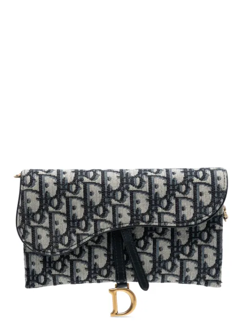 Christian Dior Pre-Owned 2020 Oblique Canvas Saddle Wallet On Chain crossbody bag