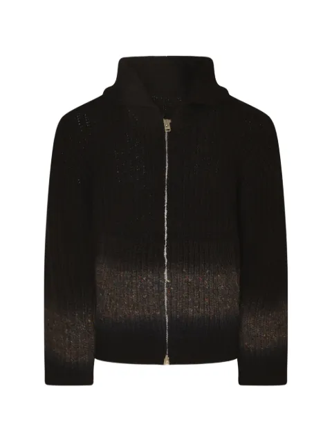 sacai zipped ombré cardigan