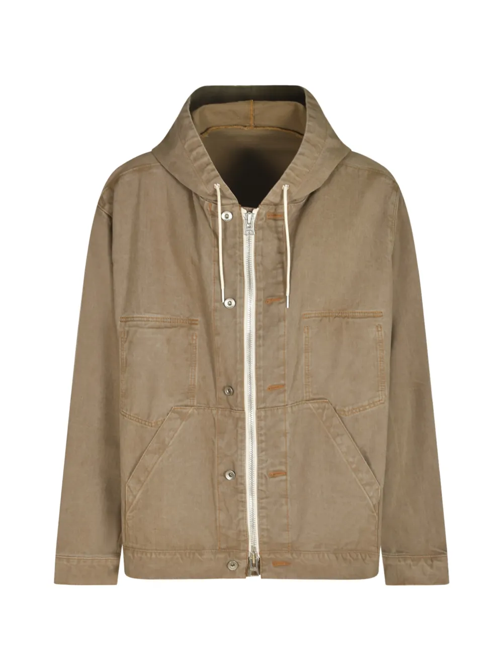 sacai drawstrings hooded jacket | neutro | Image 1