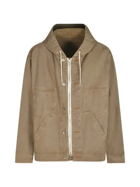 sacai drawstrings hooded jacket