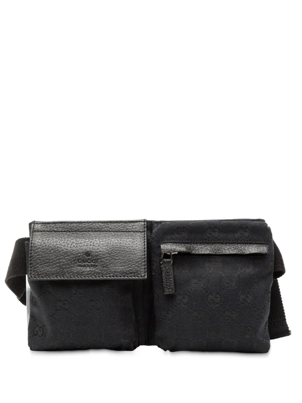 Gucci Pre-Owned 2000-2015 GG Canvas Double Pocket belt bag - Nero