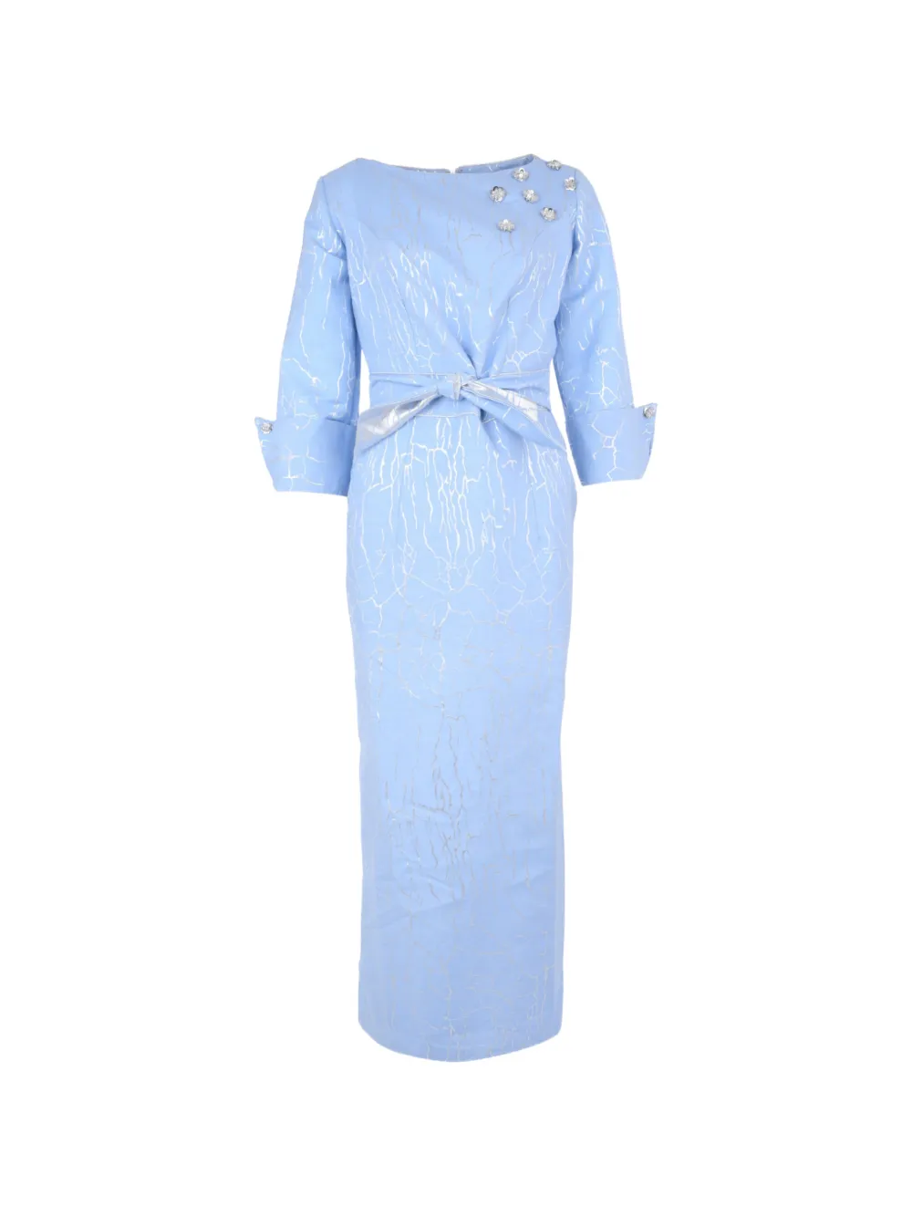 Baruni Sedum embellished belted midi dress - Blu