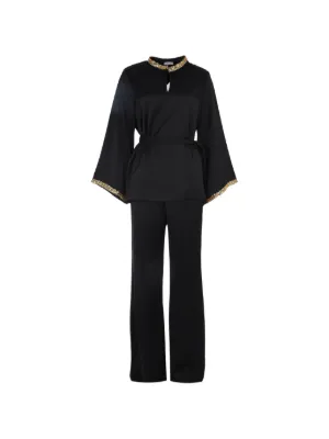 Acne Studios ロングスリーブ ツイルジャンプスーツ | ブラック 