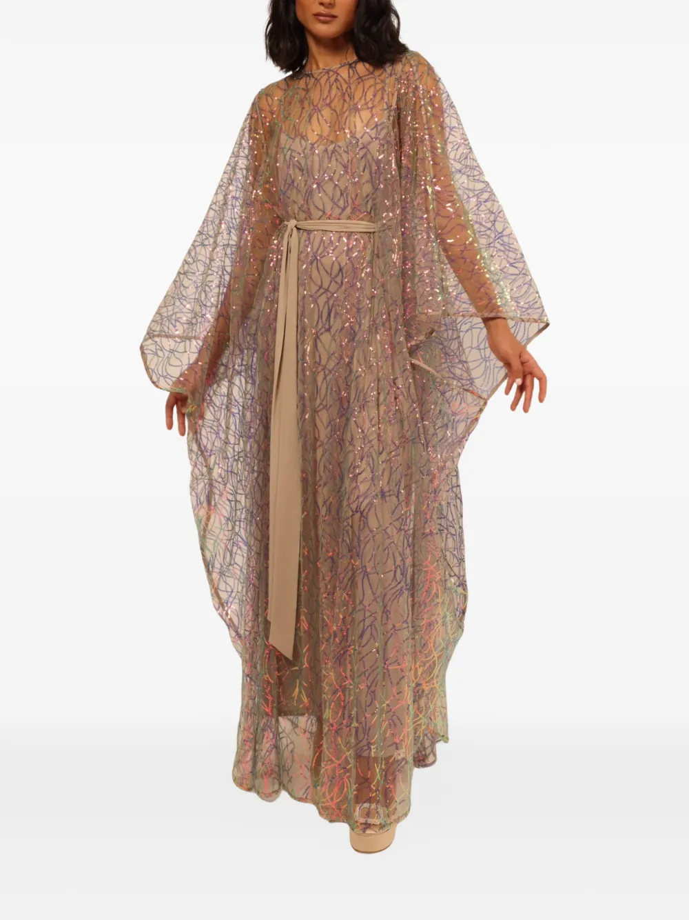  Baruni Habiba Embellished Maxi Dress - Neutrals 