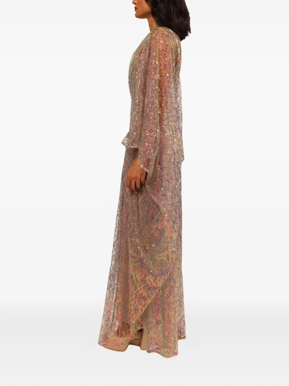  Baruni Habiba Embellished Maxi Dress - Neutrals 